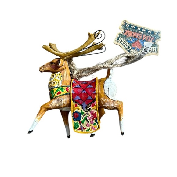 Jim Shore Reindeer Red Blanket Hanging Ornament 117718 Heartwood Creek Enesco
